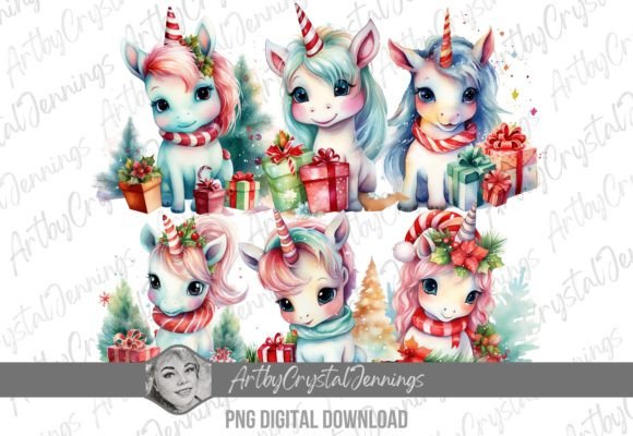 Download Magical Floral Christmas Unicorn Design - Christmas unicorn Collection