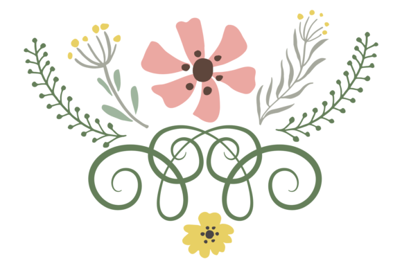 Download Elegant Botanical Border. Curled Green B - Elegant Collection