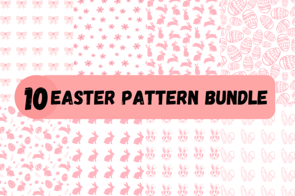 Download 10 Easter Pink Digital Pattern Graphic - Pink digital pattern Collection