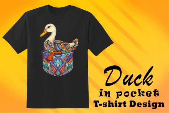 Download Whimsical Duck Illustration for POD Tee - Premium Resources