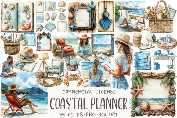 Download Summer Coastal Planner Clipart - Planner clipart Collection